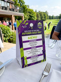 Table Card Menu Card Custom Printed Pack of 20