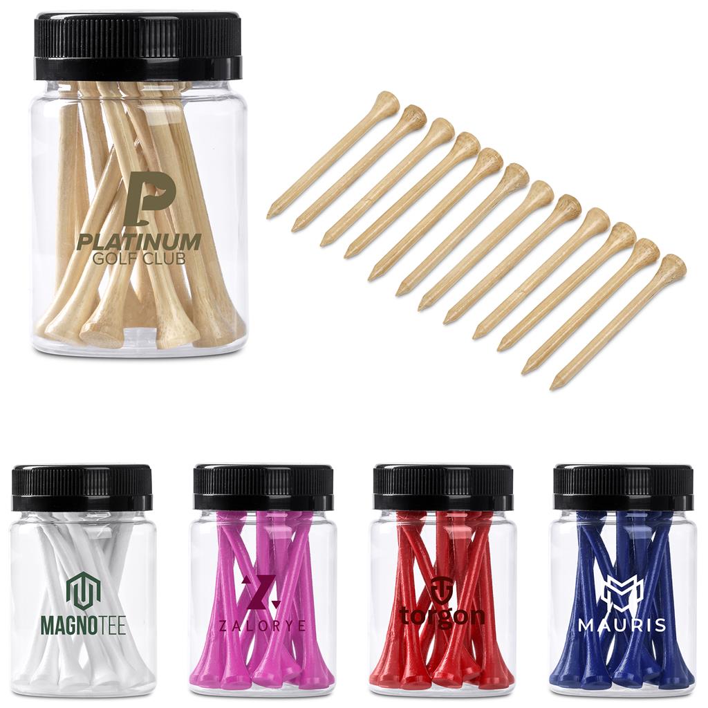 Branded Golf Tee Pack with Ball Markers x20 sets