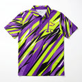 Custom Sublimation Golf Shirt Mens bold purple lime design