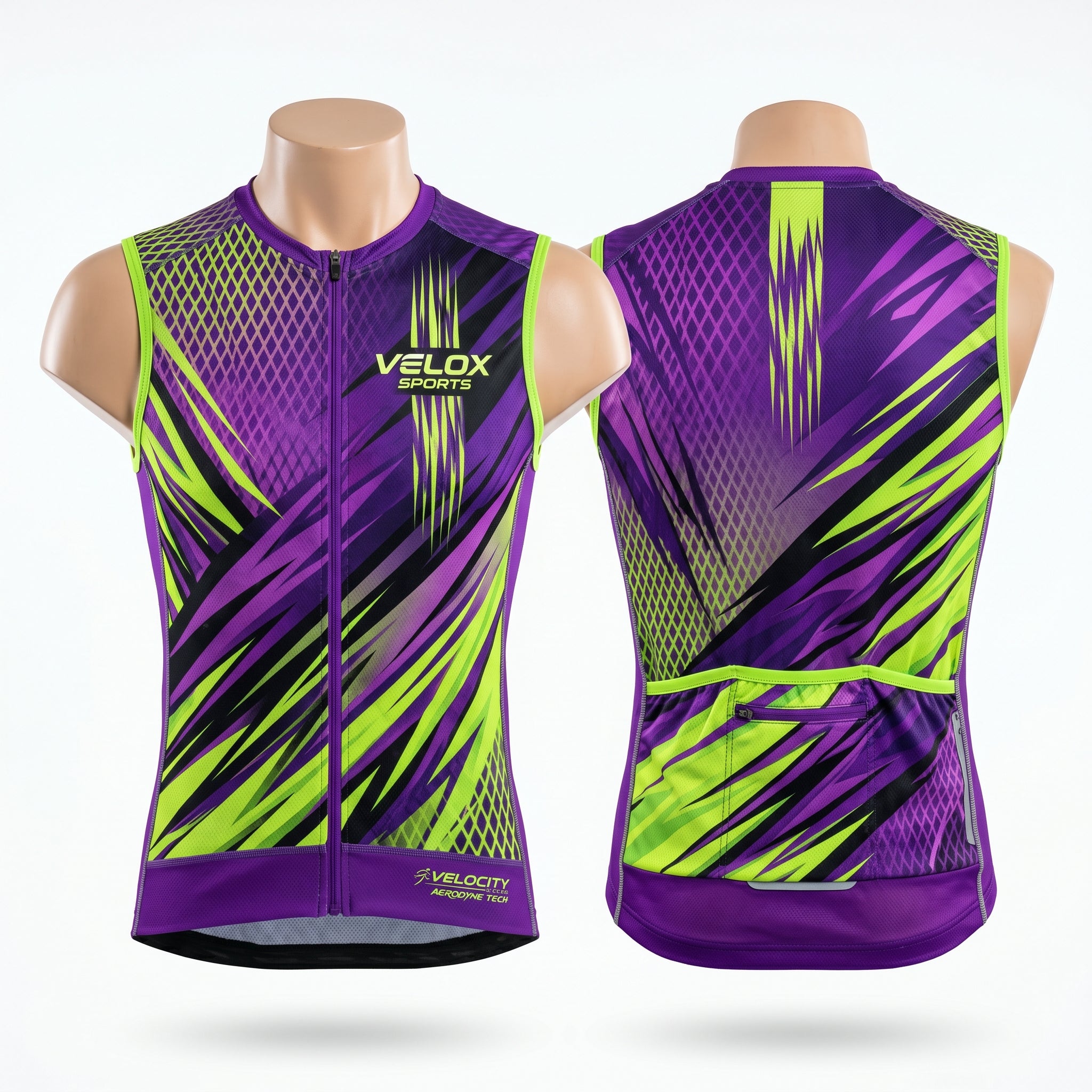 Custom Sublimation Vest Cycling Top speed lines design