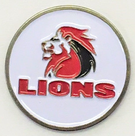 Custom Die Struck 24mm Ball Marker Disc Lions branded