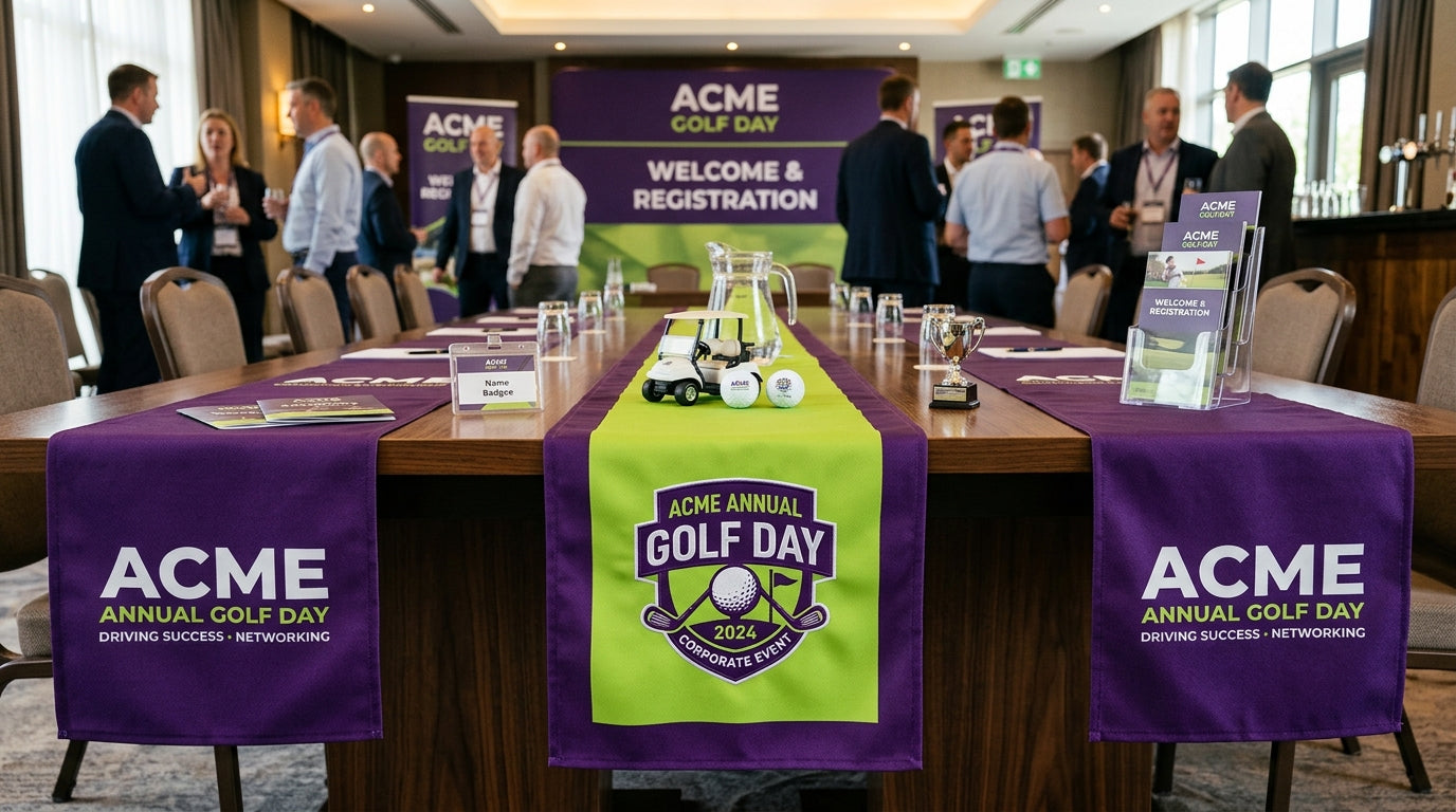 19th Hole Table Runner Custom Branded 1.8m