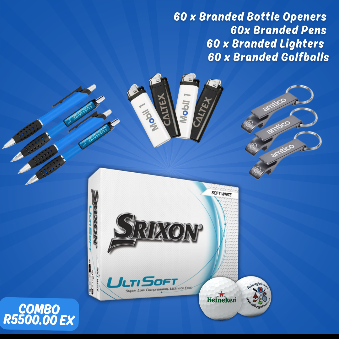 Bottle Opener, Pen, Lighter & Golf Ball Combo — 60 Sets