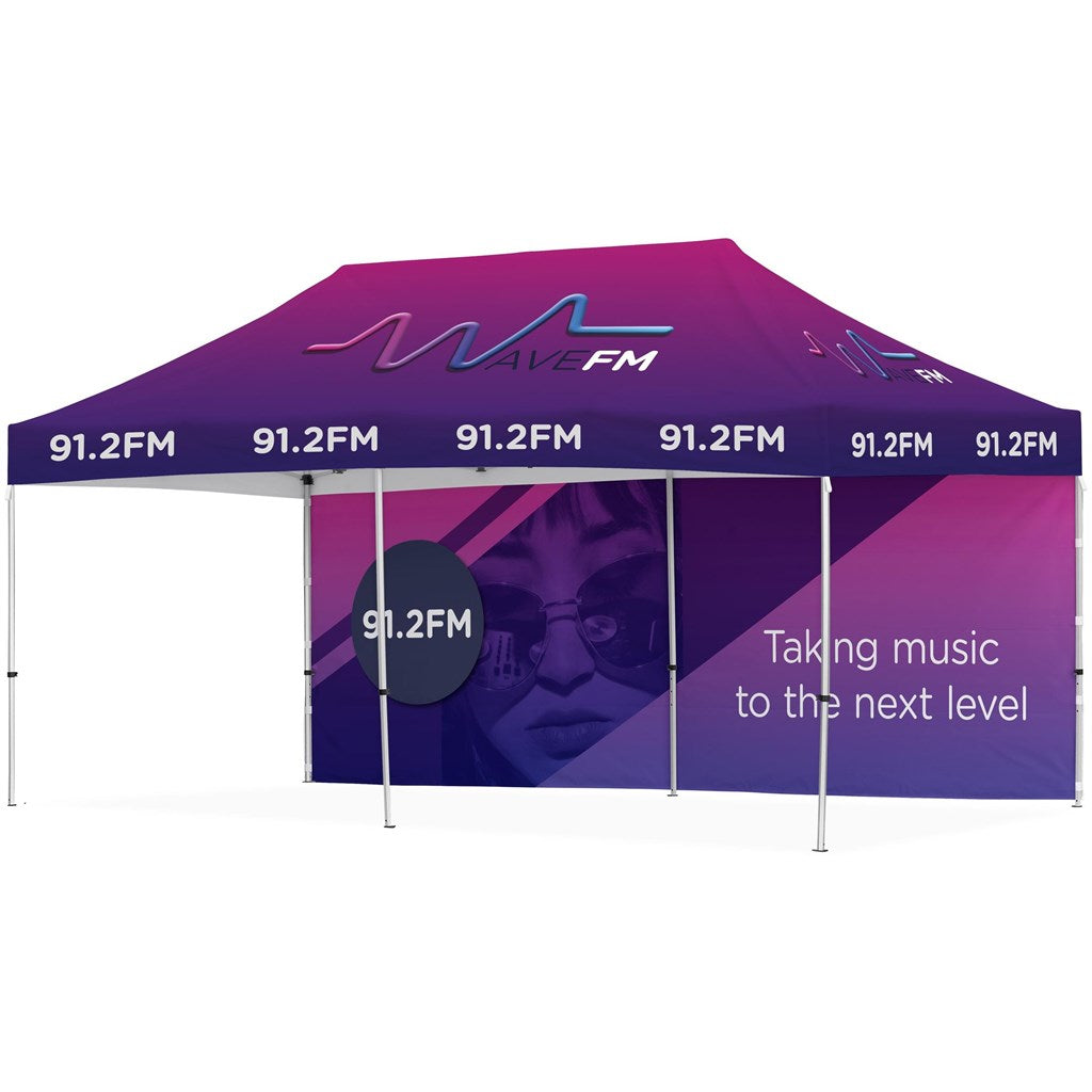 Ovation Sublimated Gazebo 6m x 3m - 1 Long Full-Wall Skin