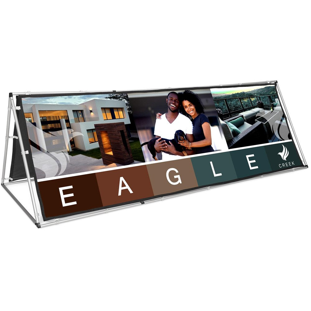 Fade Resistant A-Frame Banner with Fabric Print 3m x 1m