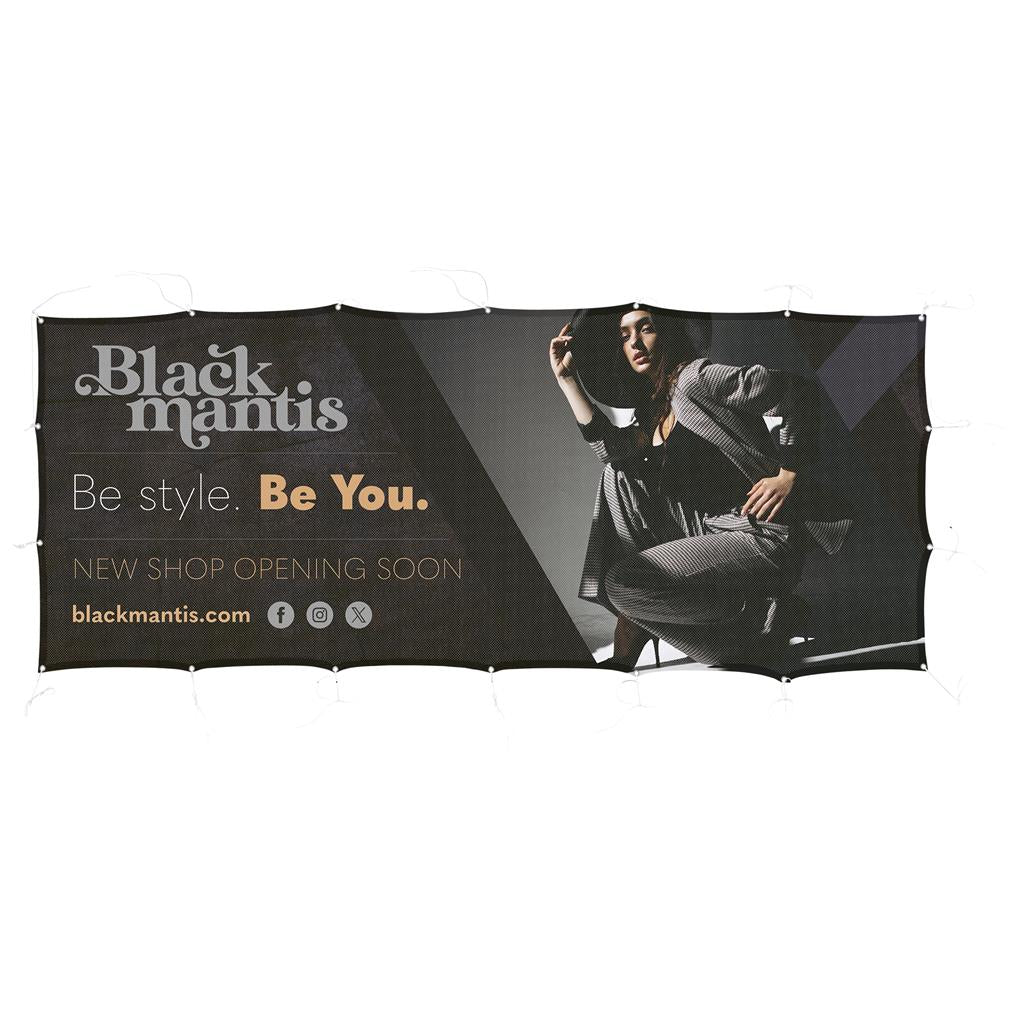 Sublimated Airtex Fabric Fence Banner 3m x 1.2m