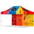 Coated Steel Sublimated Gazebo 4.5m x 3m - 1 Long Full-Wall Skin