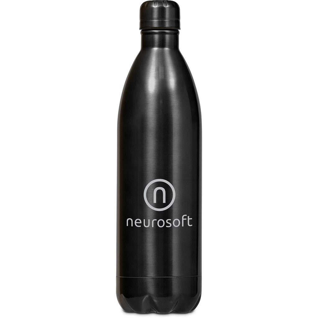 Serendipio Atlantis Stainless Steel Vacuum Water Bottle - 1 Litre - Black