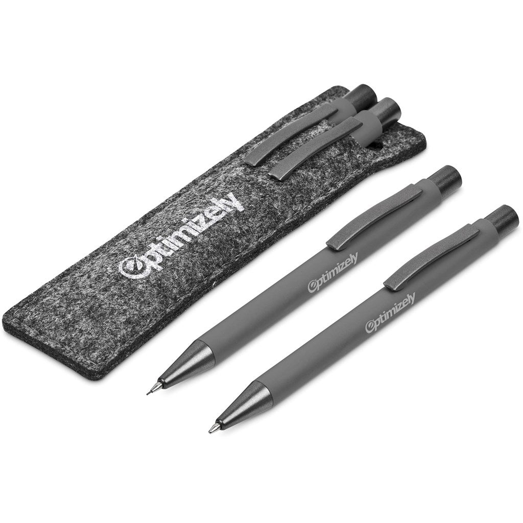 Omaha Ball Pen & Pencil Set - Grey