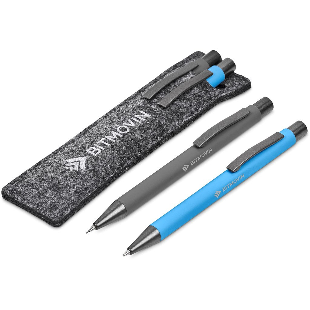 Omaha Ball Pen & Pencil Set - Light Blue
