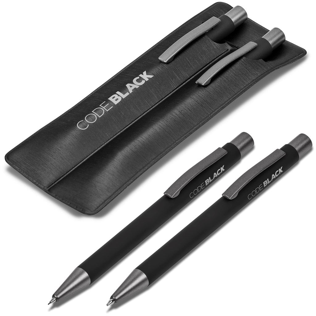 Omega Ball Pen & Pencil Set - Black