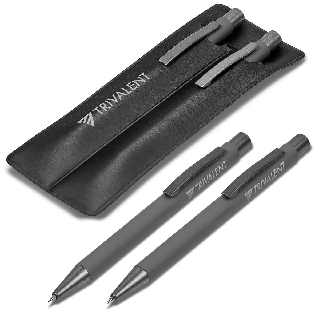 Omega Ball Pen & Pencil Set - Grey