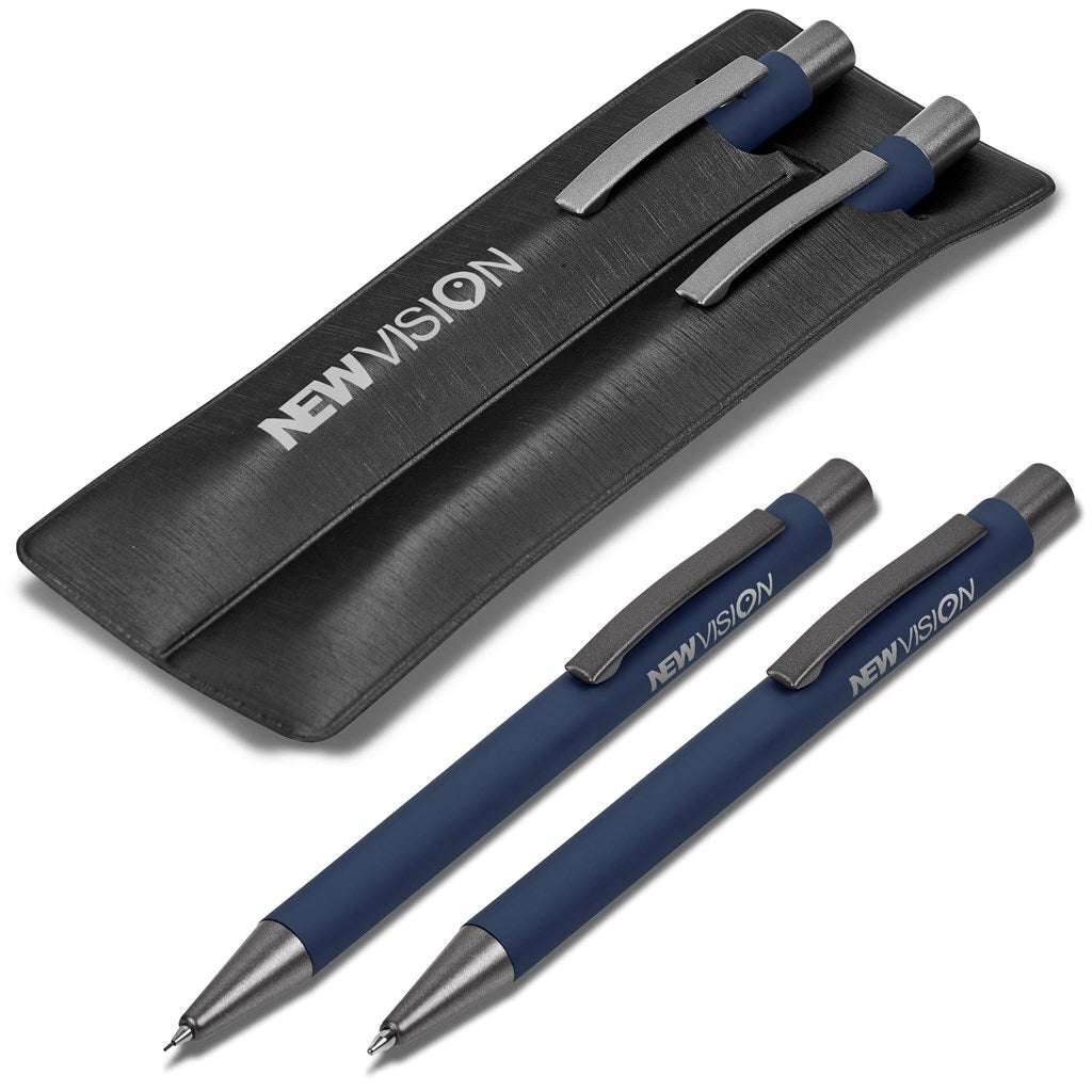 Omega Ball Pen & Pencil Set - Navy