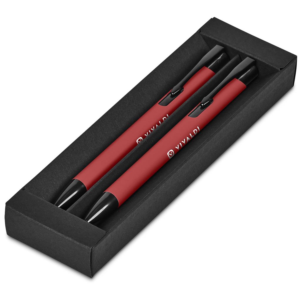 Altitude Zeta Ball Pen & Pencil Set - Red