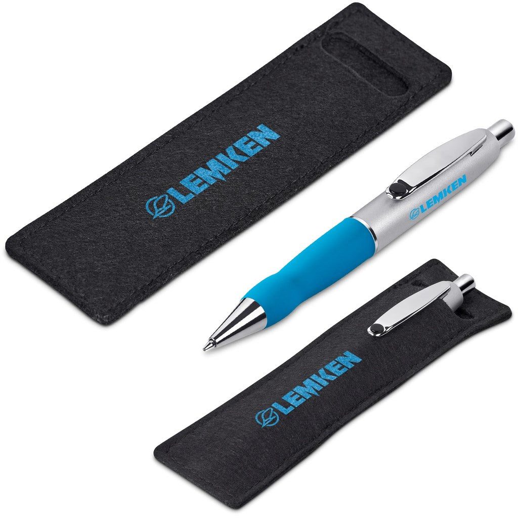 Altitude Turbo Tide Ball Pen in Felt Pouch - Light Blue