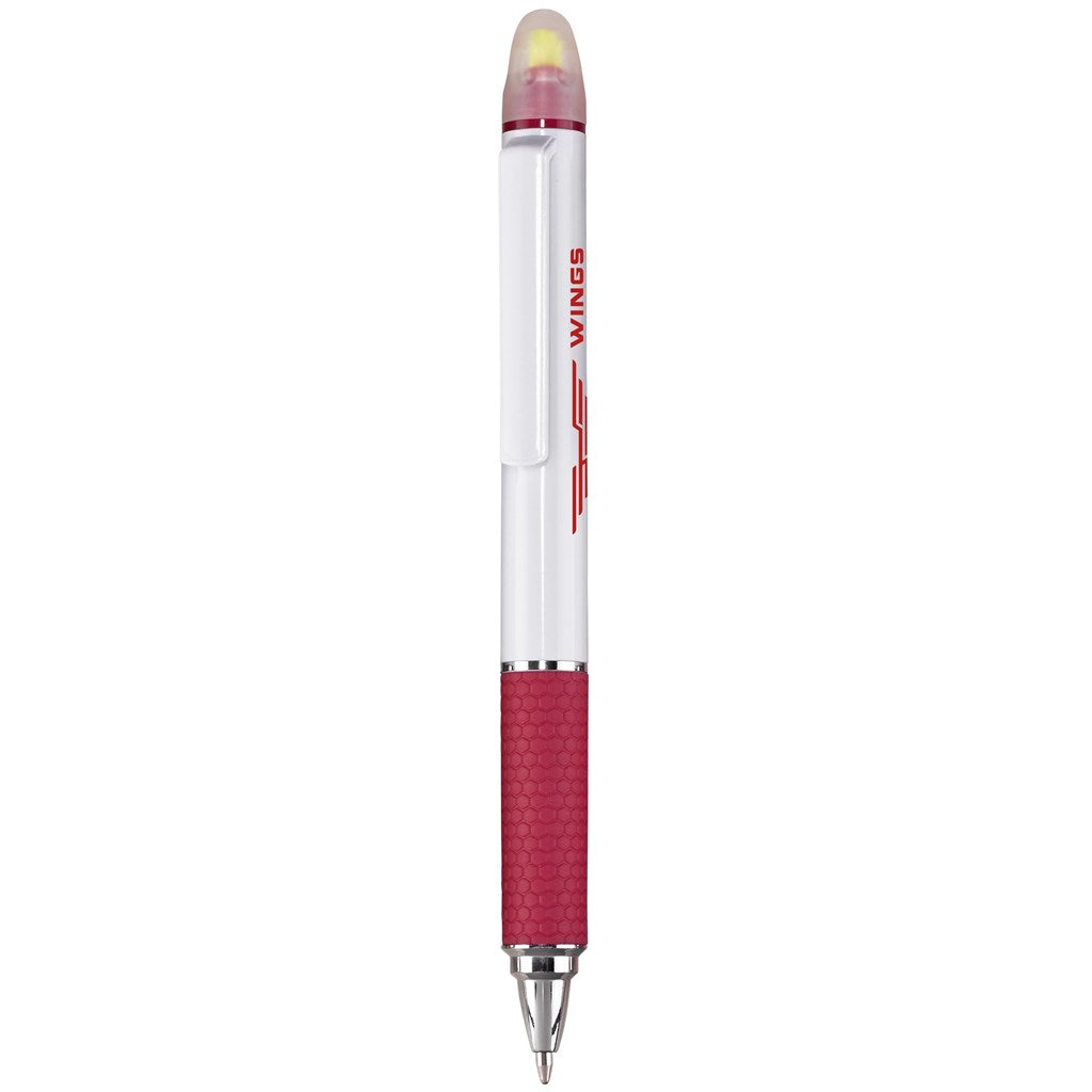 Altitude Topaz Highlighter Ball Pen - Red
