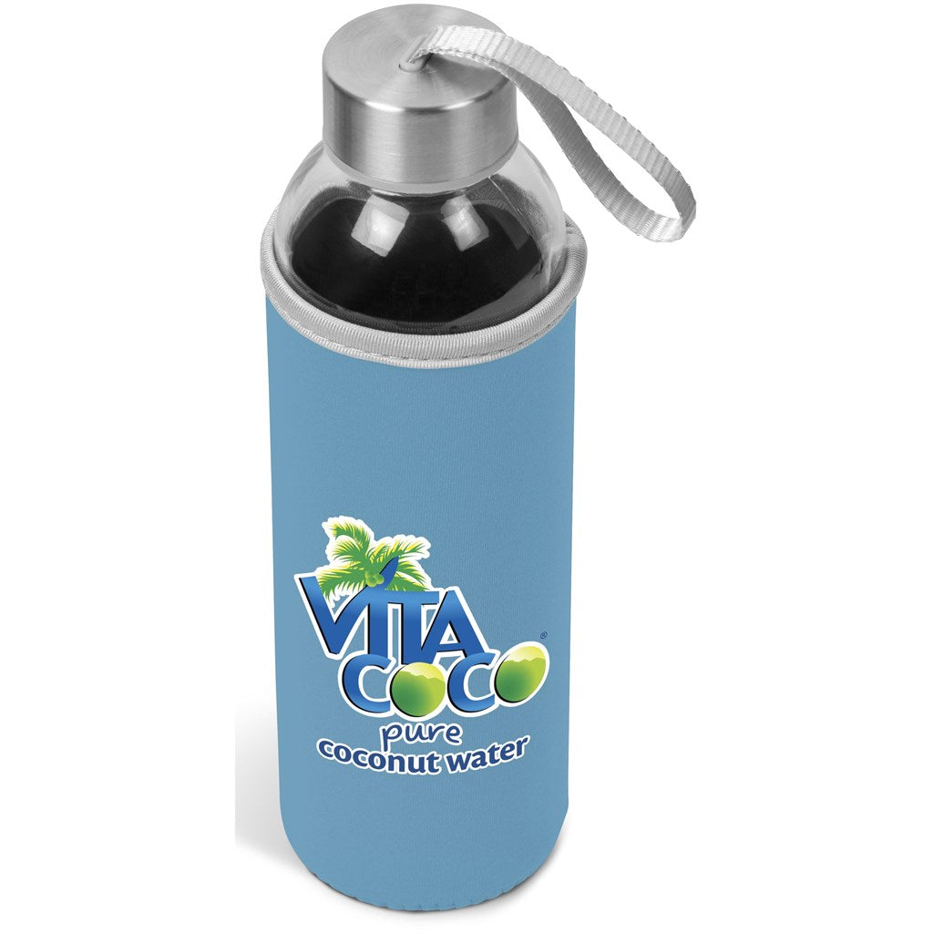 Kooshty Neo Glass Water Bottle - 500ml - Light Blue
