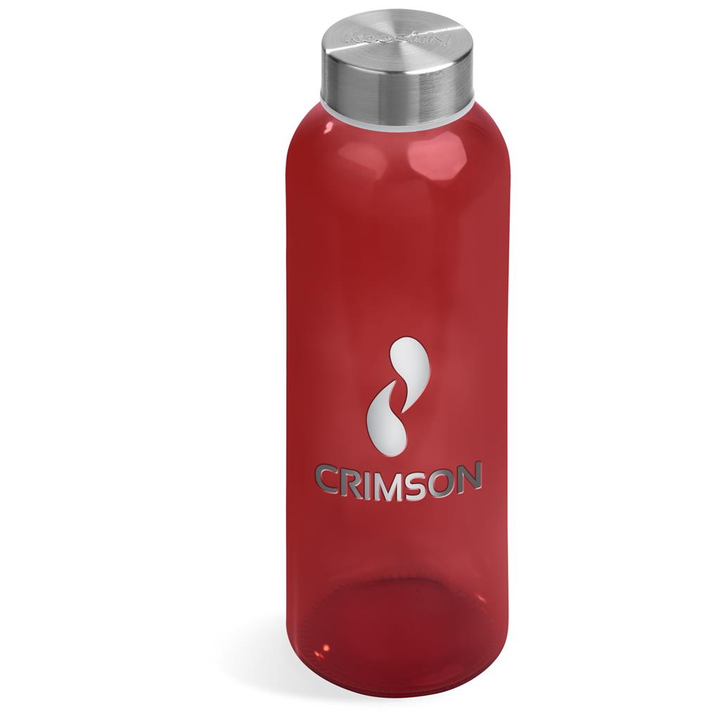 Kooshty Pura Glass Water Bottle - 500ML - Red