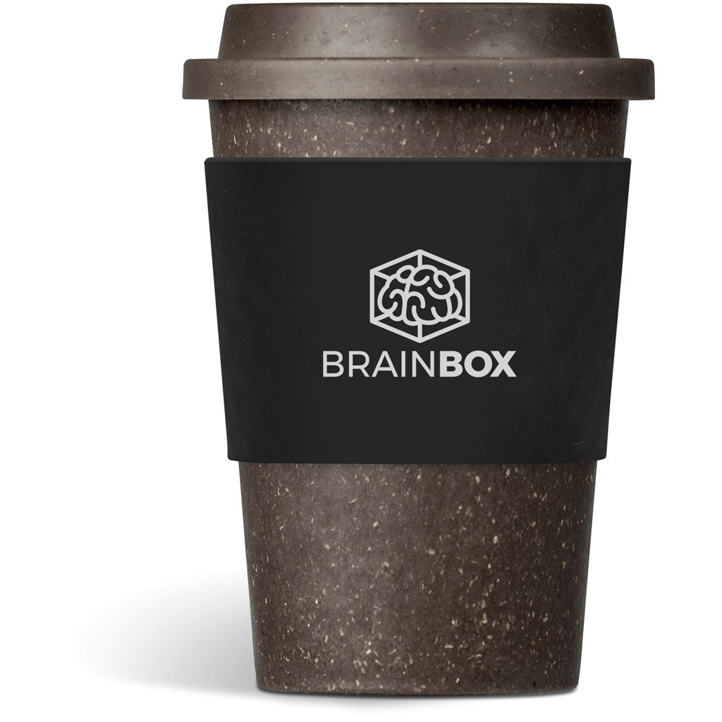 Kooshty Brown Bean Plastic Double-Wall Tumbler – 400ml - Black