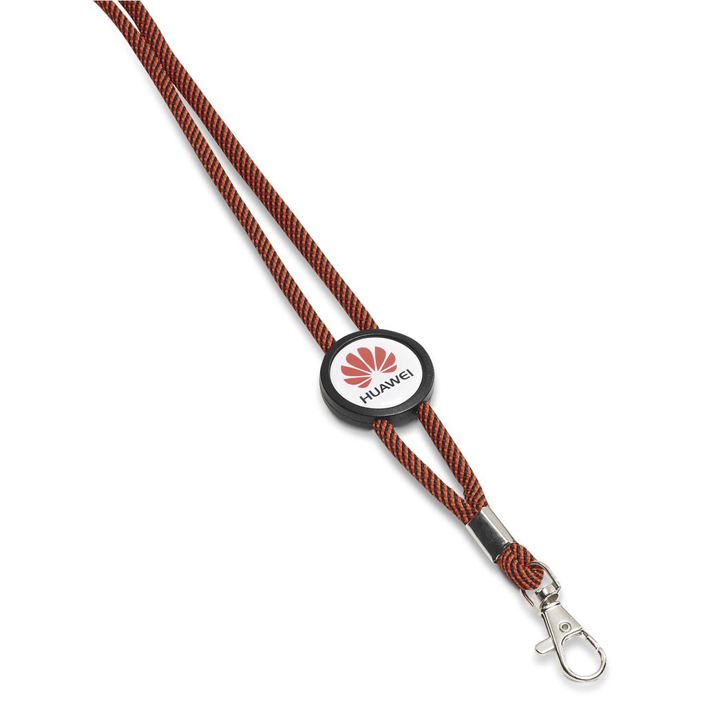 Altitude Candystripe Dome Lanyard - Red