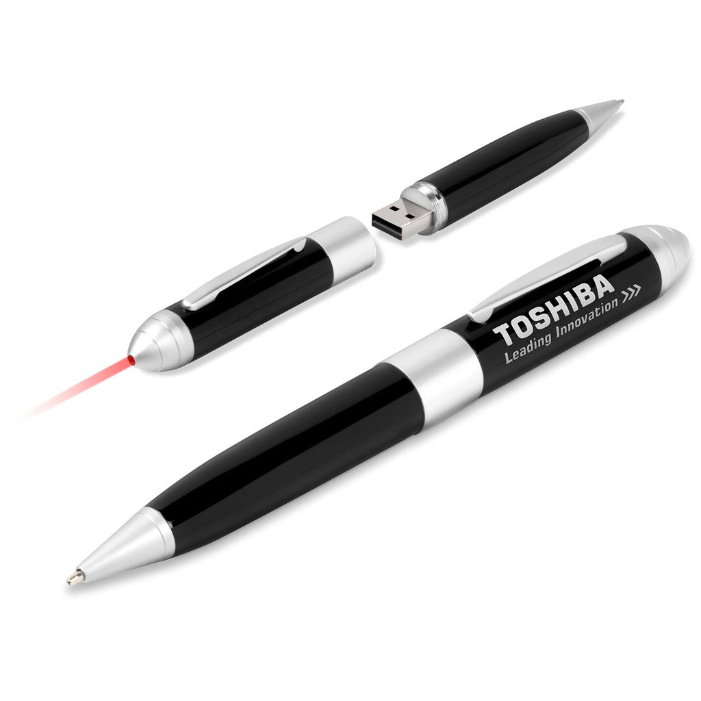 Altitude Kilobyte Flash Drive Pen & Laser Pointer - 8GB - Black