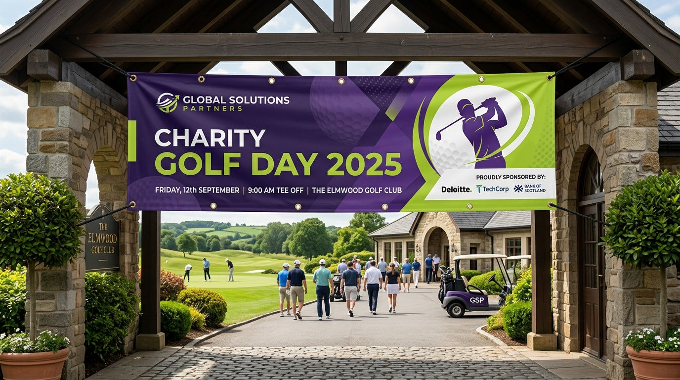 Golf Day Banner 1m x 3m PVC Vinyl