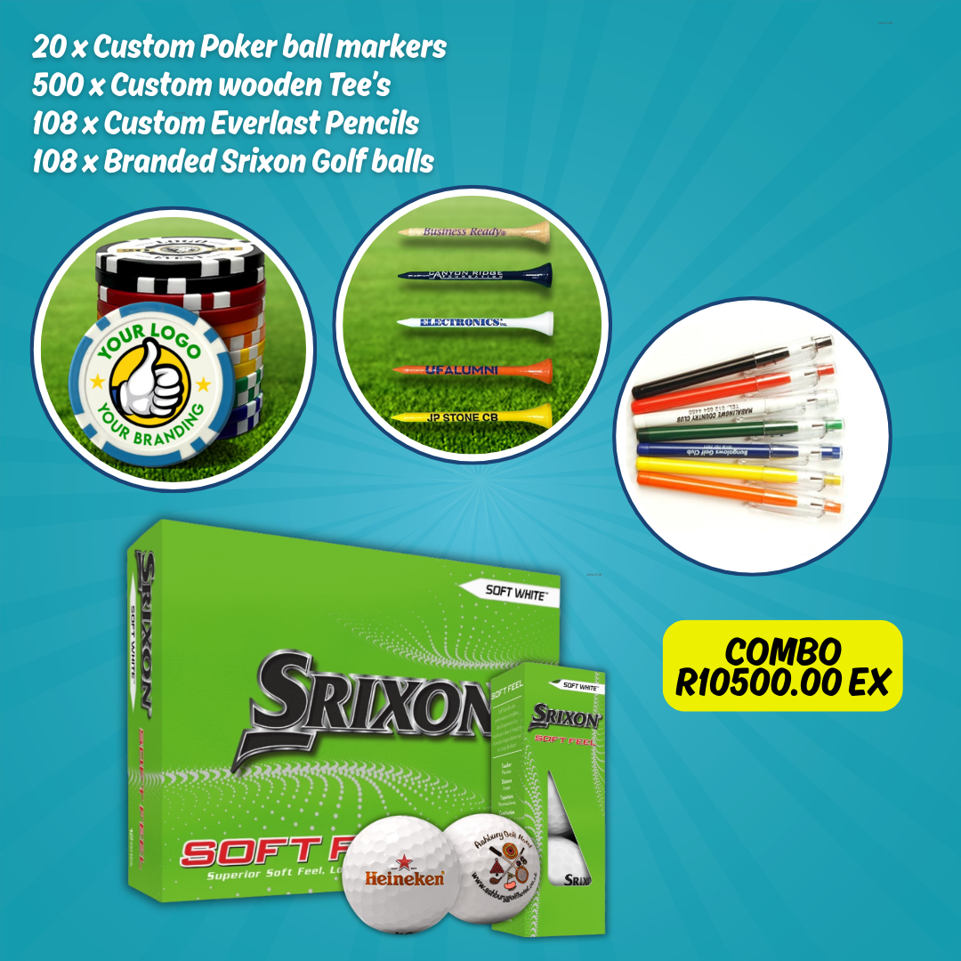 Ball Marker, Tees, Pencils & Golf Ball Combo