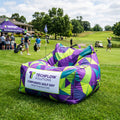 Custom Branded Sublimated Outdoor Bean Bag at corporate event