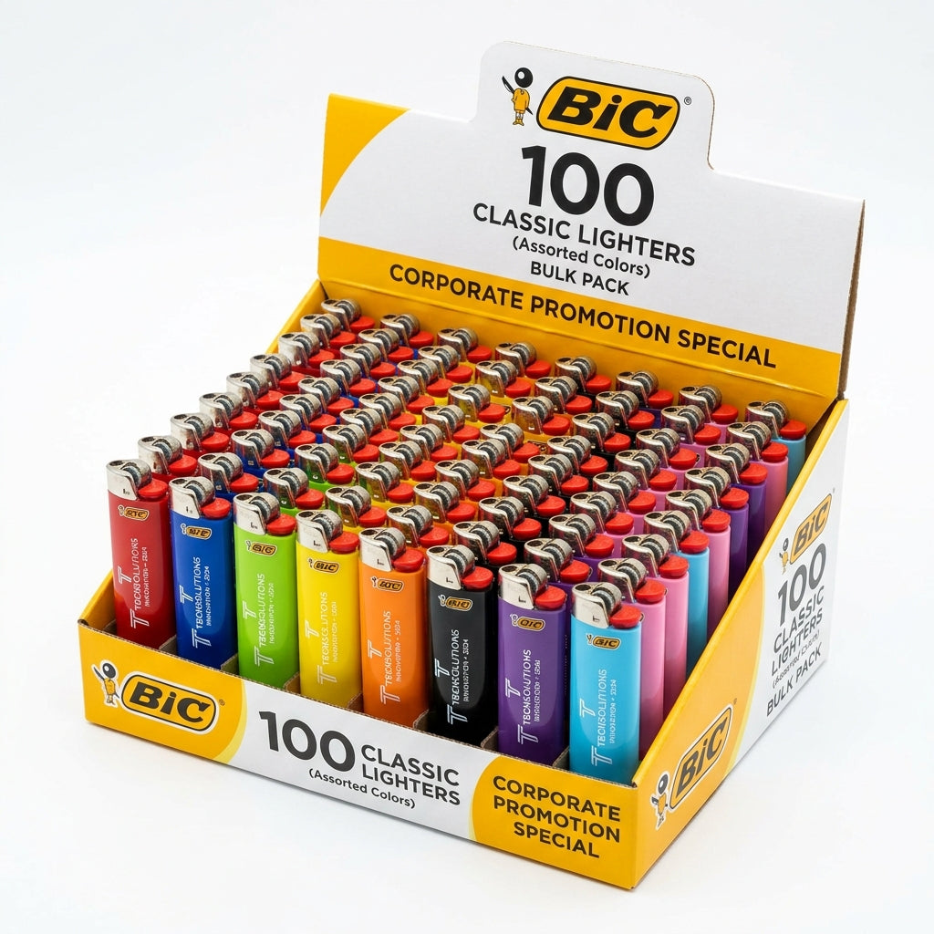 BIC Lighters Bulk Pack 100 custom branding
